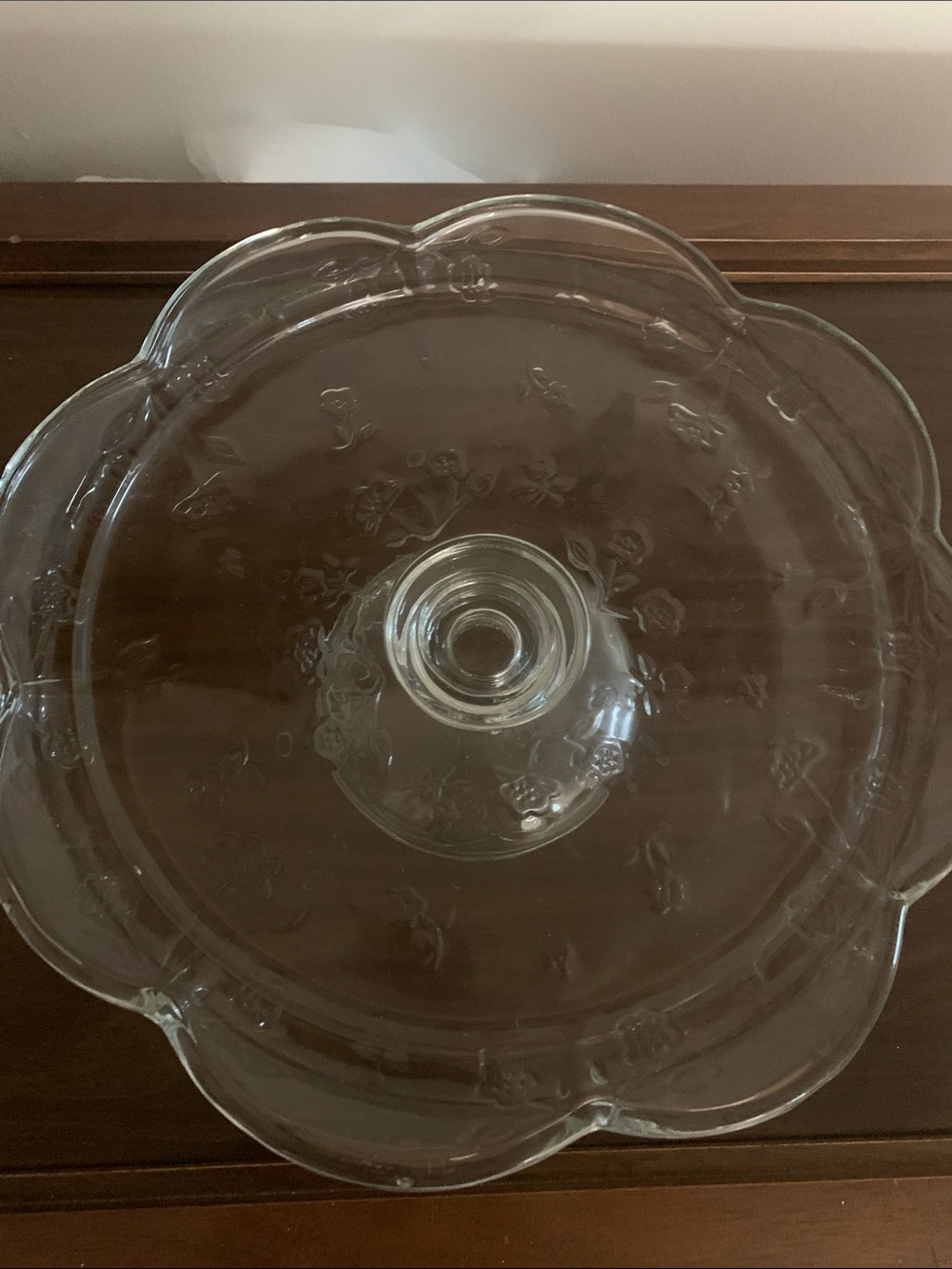 Beautiful vintage cake stand by Anchor Hocking